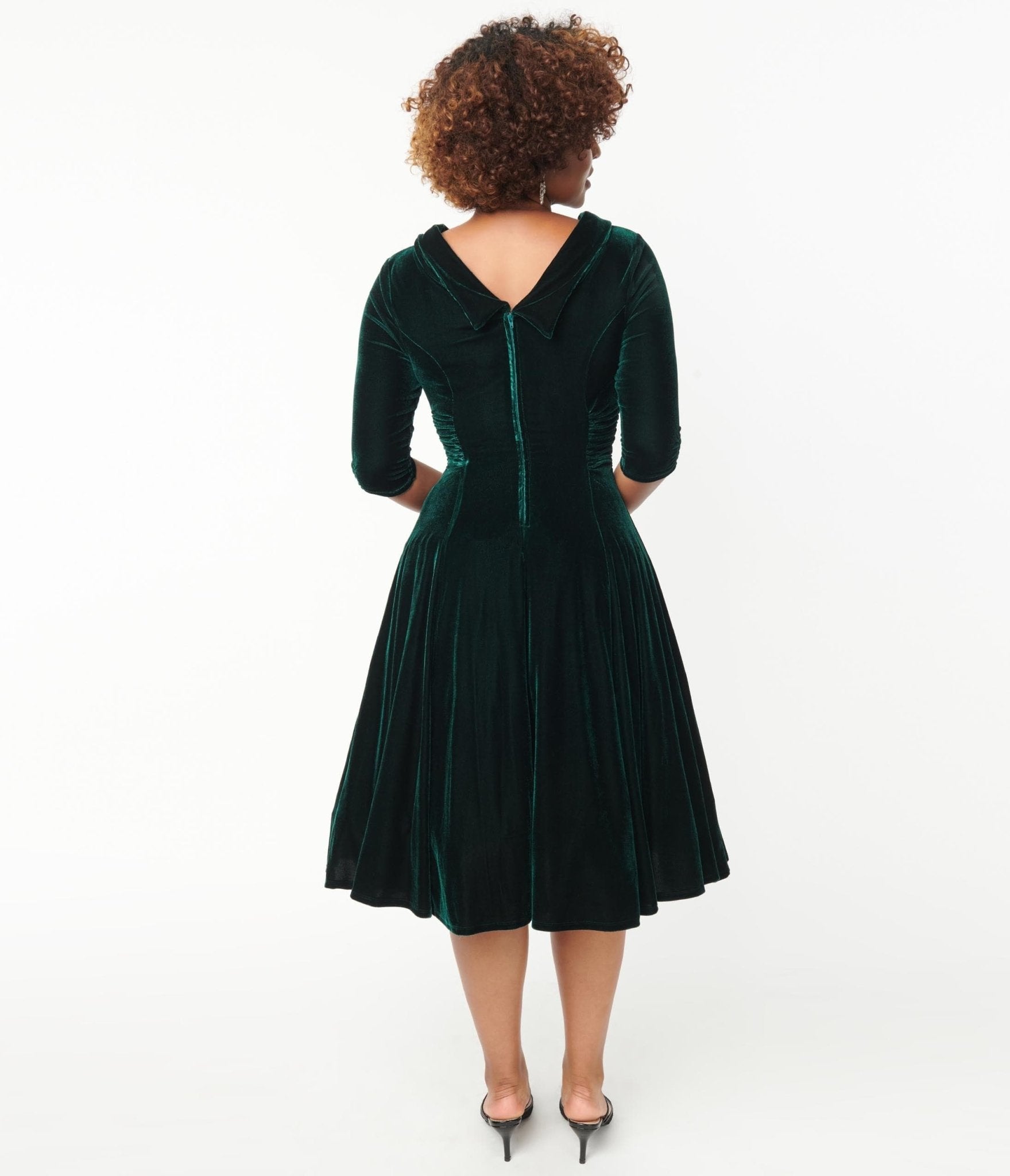 Emerald Velvet Nicola Swing Dress