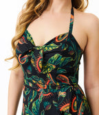Green Venus Fly Trap Leilani Sarong Dress
