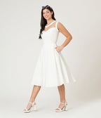 Ivory Diamond Cable Swing Dress