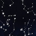 1970s Navy & Silver Stars Velvet Wrap Midi Dress